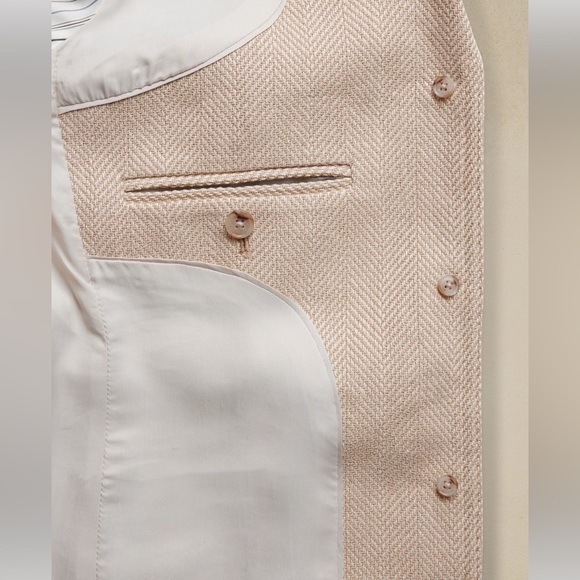 NWT BANANA REPUBLIC NORFOLK LINEN-COTTON JACKET - Picture 6 of 7